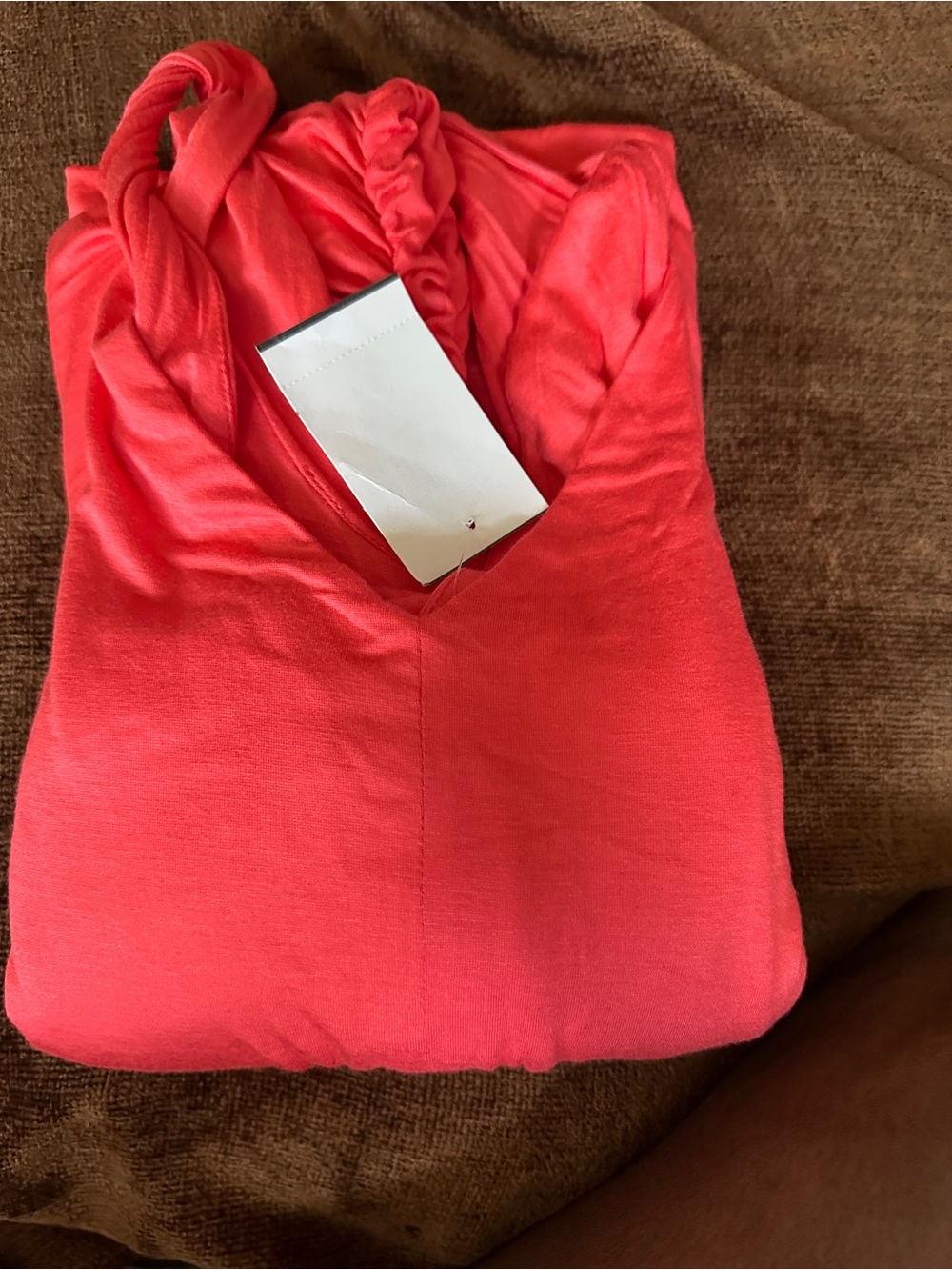 long tall sally Coral V-Neck Dress-Vacation/Resort wear